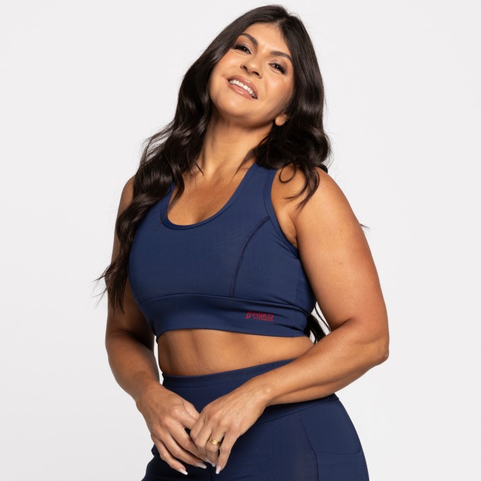 Top Fitness Nadador com Bojo e Recortes Alexia
