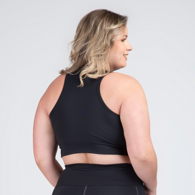 Top Plus Size Fitness Nadador com Bojo Removível Alexia