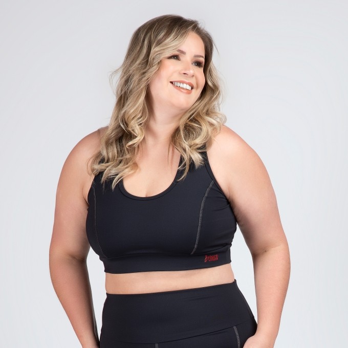 Top Plus Size Fitness Nadador com Bojo Removível Alexia