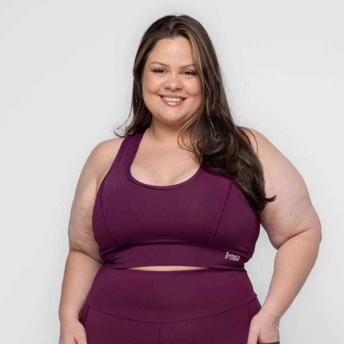 Top Plus Size Fitness Nadador com Bojo Removível Alexia