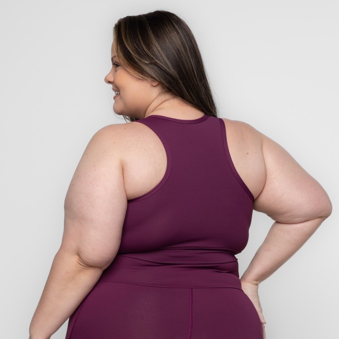 Top Plus Size Fitness Nadador com Bojo Removível Alexia