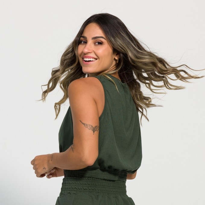 Cropped Valentina em Tecido Canelado