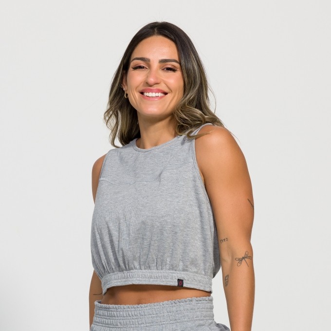 Cropped Valentina em Tecido Canelado