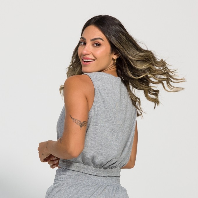 Cropped Valentina em Tecido Canelado