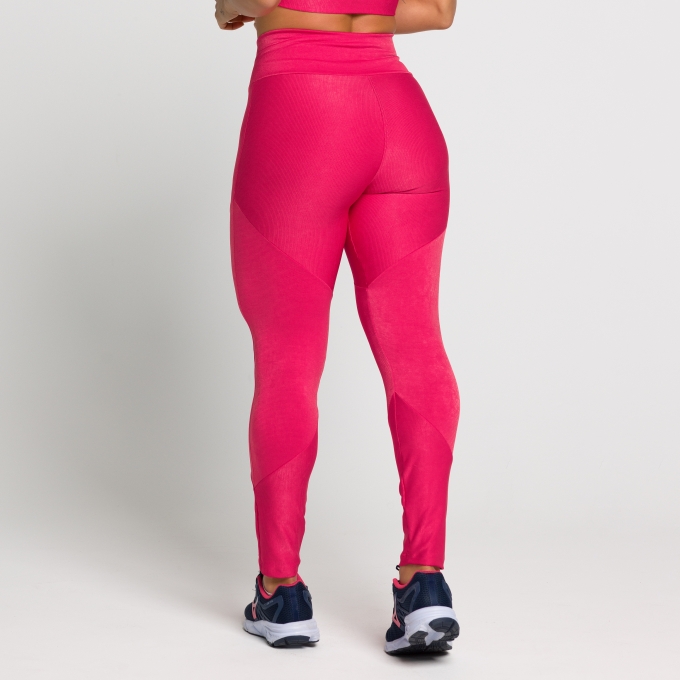 Calça Legging Com Recortes e Cadarço Aurora