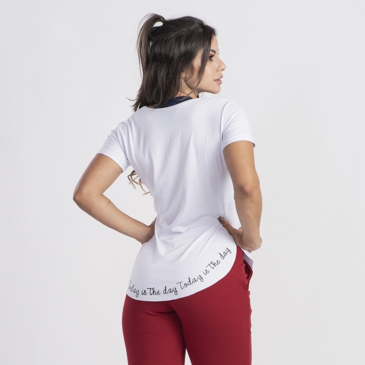 Blusa Long Line Com Silk Nas Costas Karina