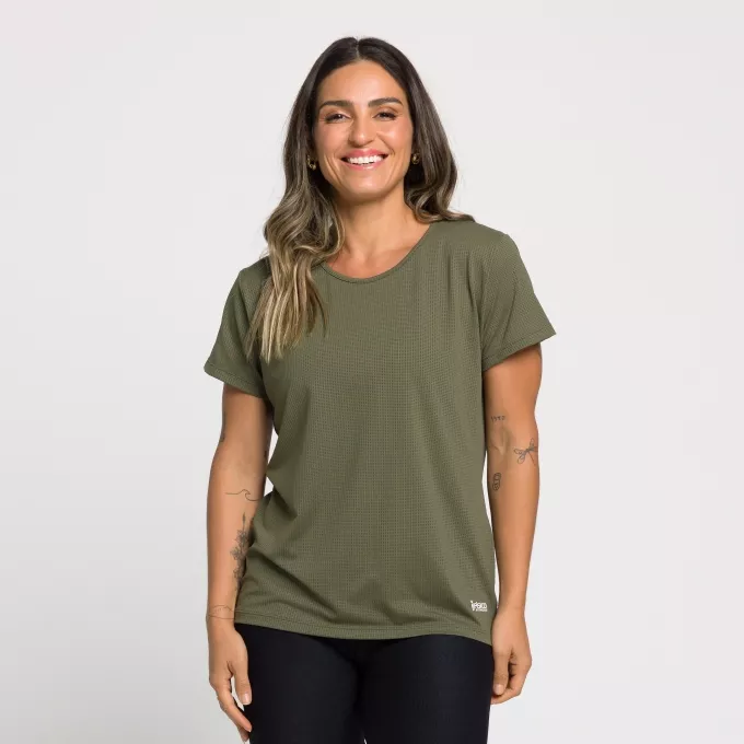 Blusa T-shirt Tela Dry Fit Básica Verônica