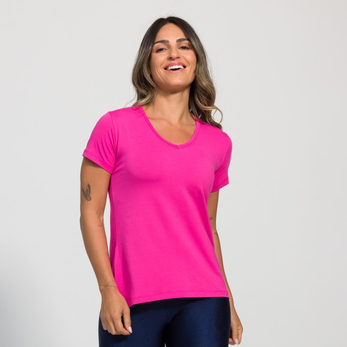 Blusa Luana de gola em V