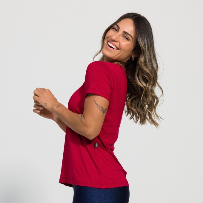 Blusa Luana de gola em V