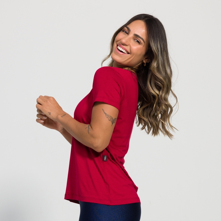 Blusa Luana de gola em V