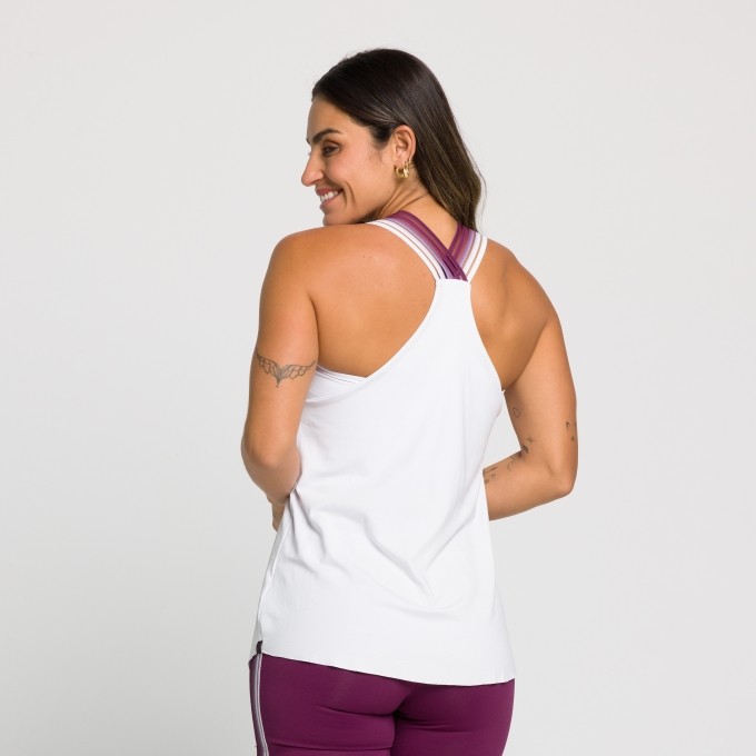 Regata Angelina Com Detalhe Em Elástico Degradê