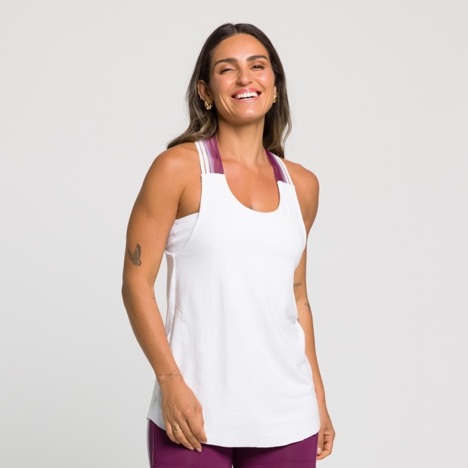 Regata Angelina Com Detalhe Em Elástico Degradê