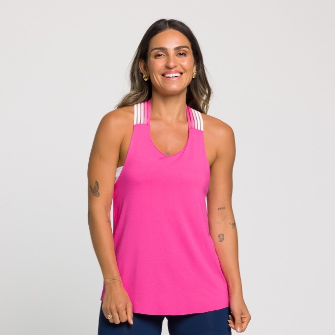 Regata Angelina Com Detalhe Em Elástico Degradê