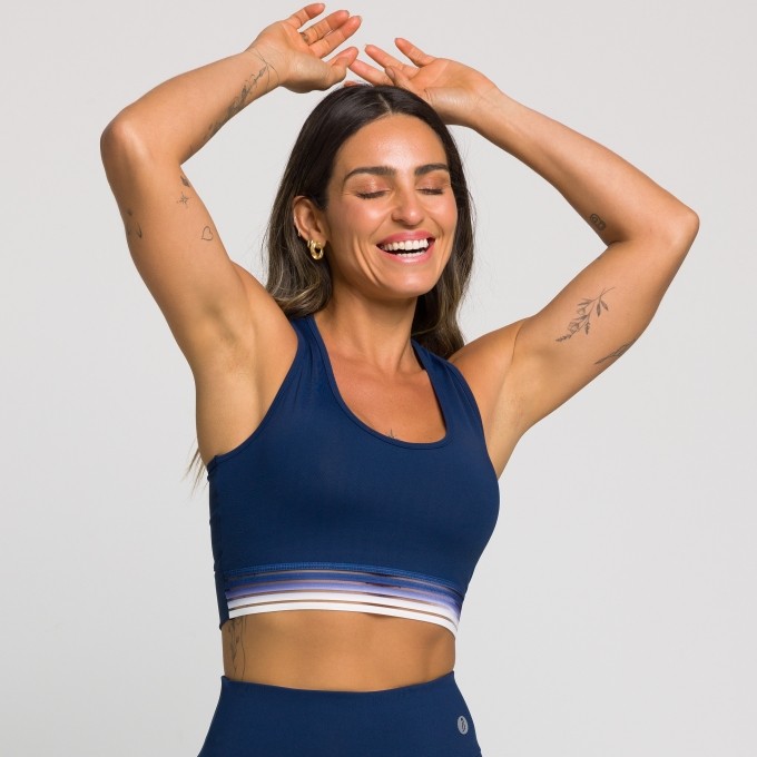 Top Fitness Nadador com Elástico Degradê Mirela