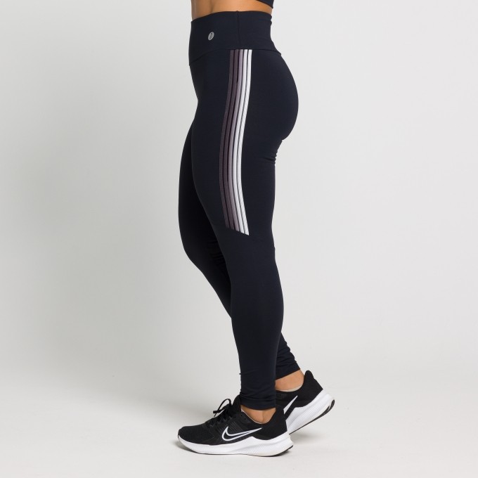 Calça Legging Fitness com Detalhe em Elástico Degradê Talita