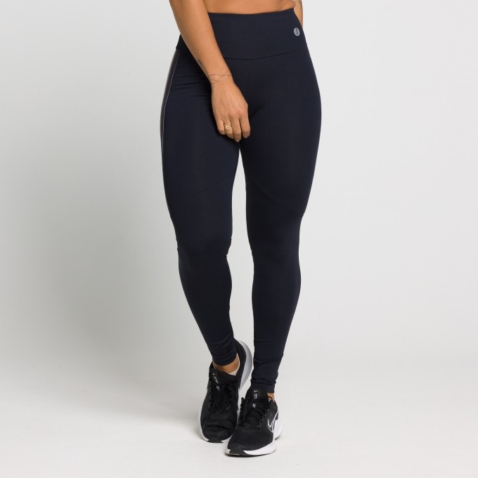 Calça Legging Fitness com Detalhe em Elástico Degradê Talita