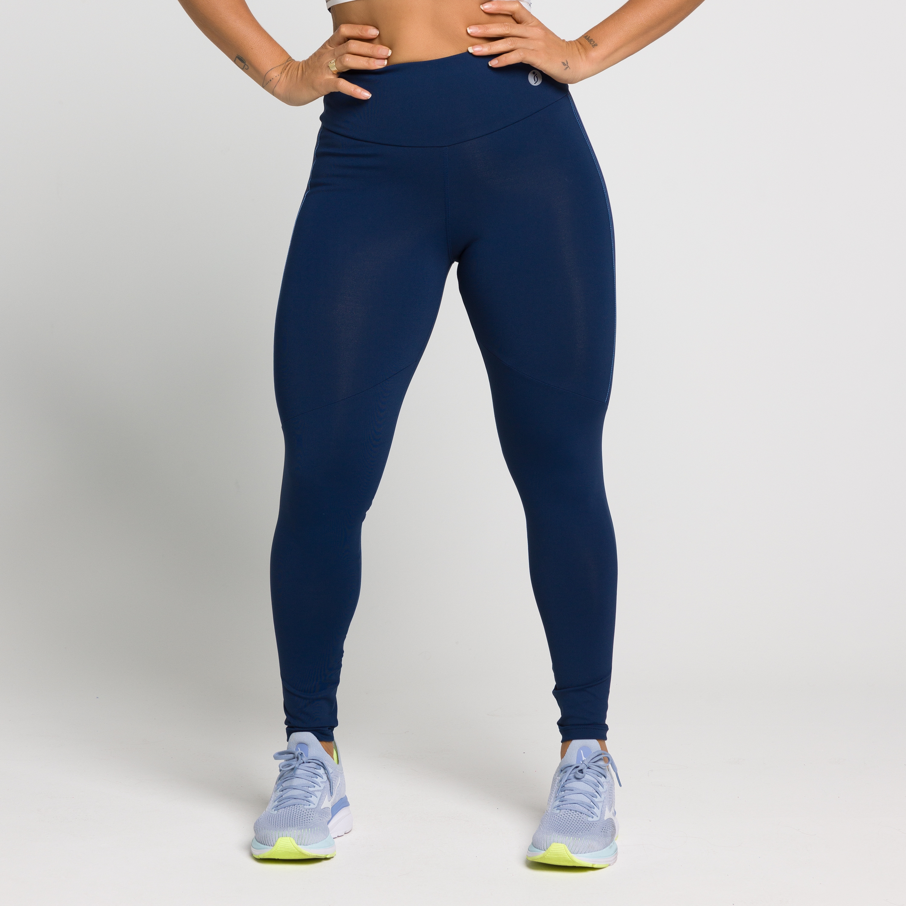 Calça Legging Fitness com Detalhe em Elástico Degradê Talita - Físico  Fitness