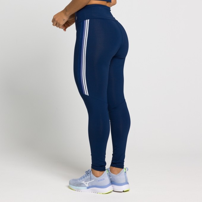 Calça Legging Fitness com Detalhe em Elástico Degradê Talita