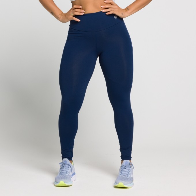 Calça Legging Fitness com Detalhe em Elástico Degradê Talita