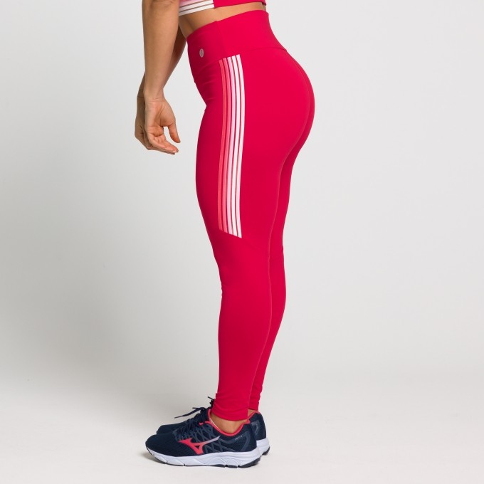 Calça Legging Fitness com Detalhe em Elástico Degradê Talita