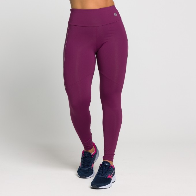 Calça Legging Fitness com Detalhe em Elástico Degradê Talita