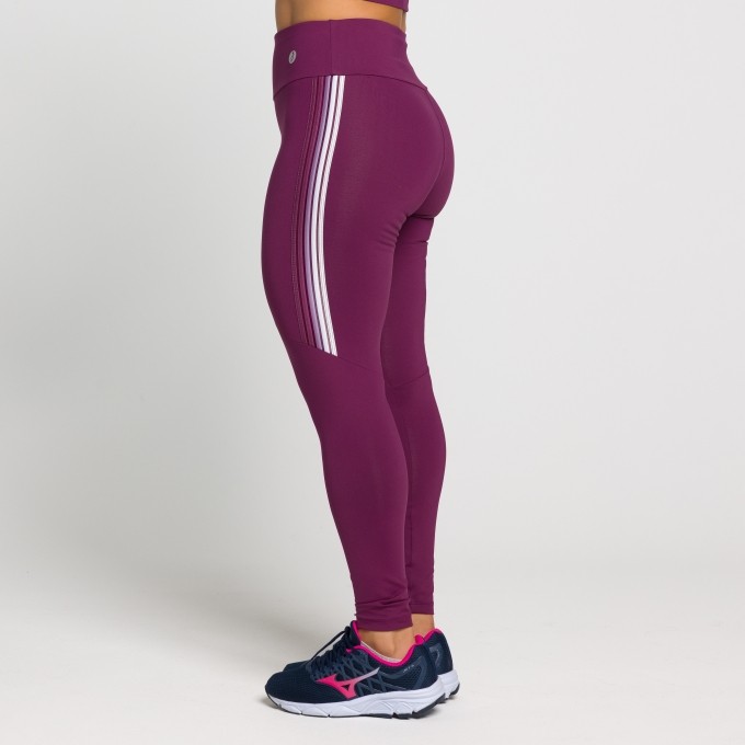 Calça Legging Fitness com Detalhe em Elástico Degradê Talita