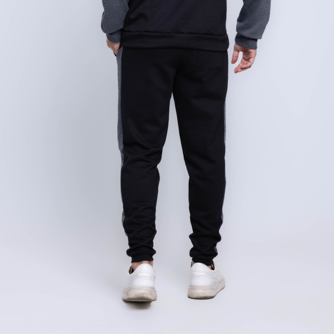Calça Jogger Moletom Bicolor Faixa Masculina