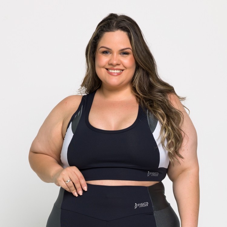 Top Thais Plus Size em Poliamida e Trilobal