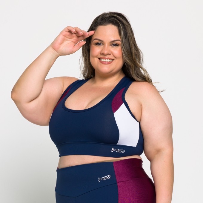 Top Thais Plus Size em Poliamida e Trilobal