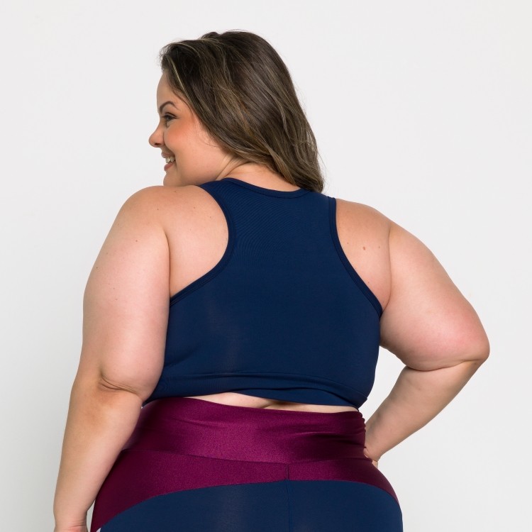 Top Thais Plus Size em Poliamida e Trilobal