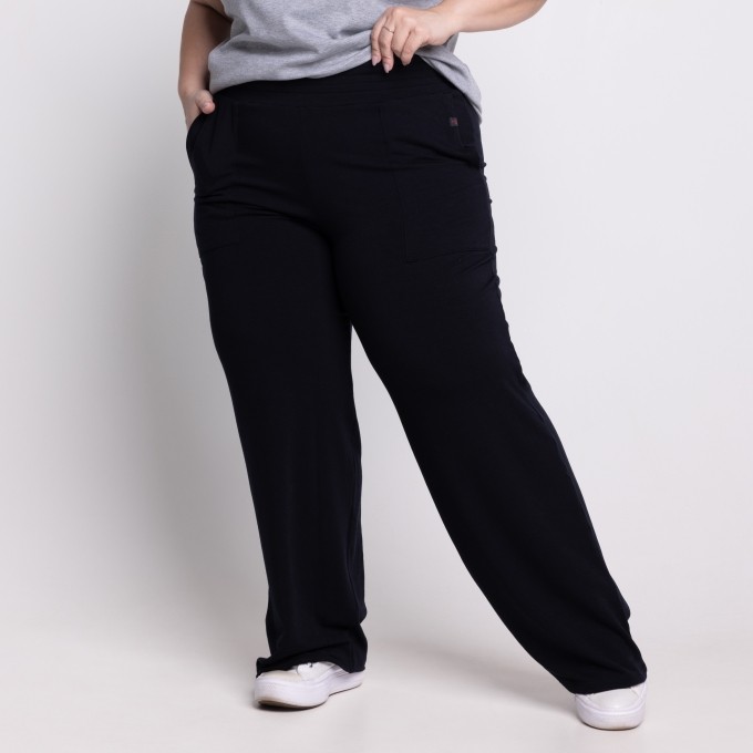 Calça Pantalona Moletim Grazi Plus Size