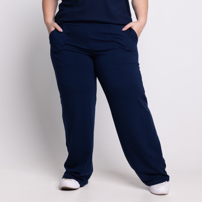 Calça Pantalona Moletim Grazi Plus Size
