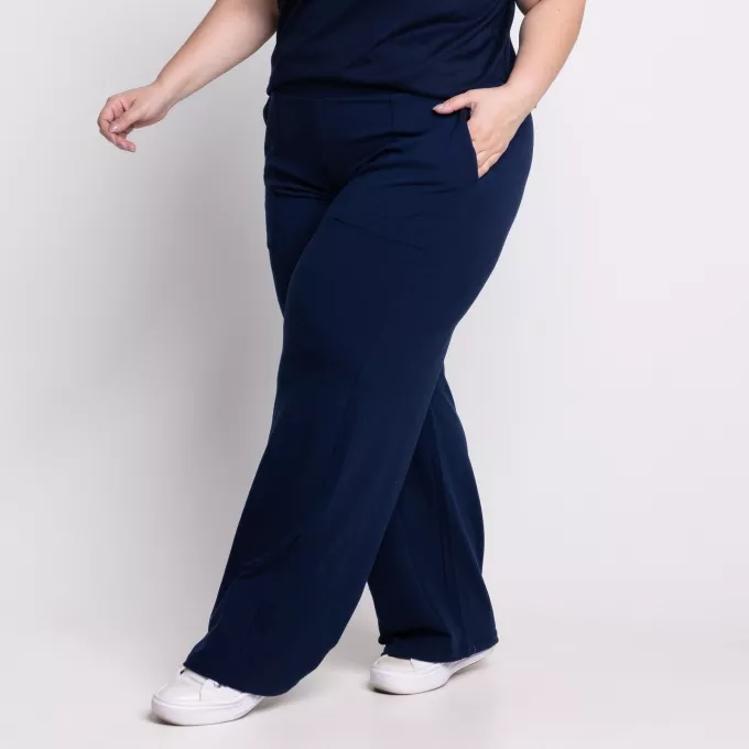 Calça Pantalona Moletim Grazi Plus Size