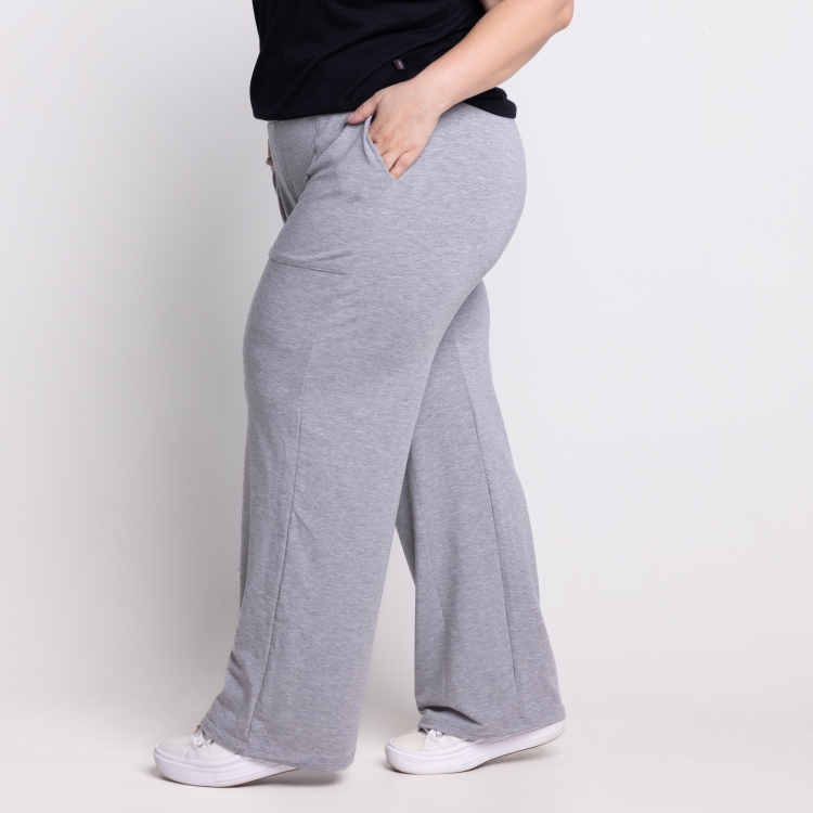 Calça Pantalona Moletim Grazi Plus Size