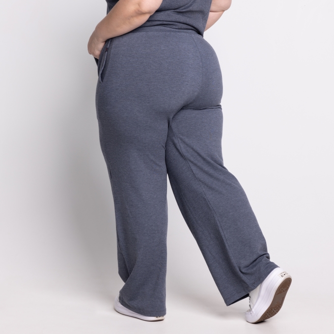 Calça Pantalona Moletim Grazi Plus Size