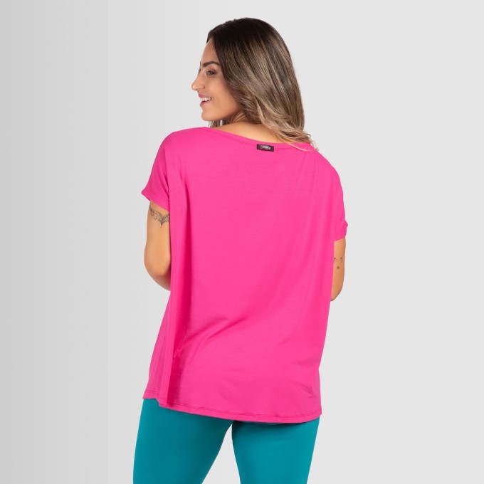 Blusa Fitness Ombro Que Cai Lisa