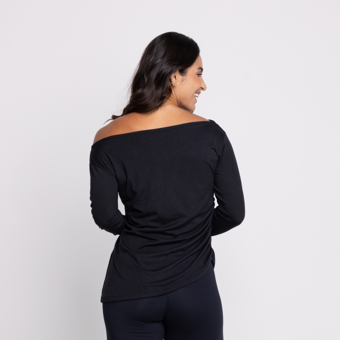 Blusa M/L Lauren Suede