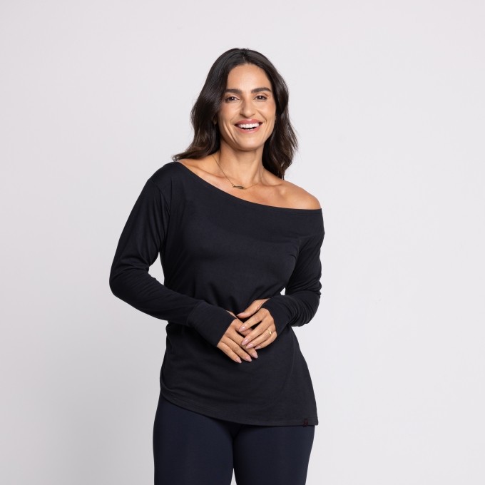 Blusa M/L Lauren Suede