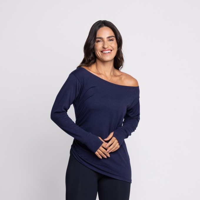 Blusa M/L Lauren Suede