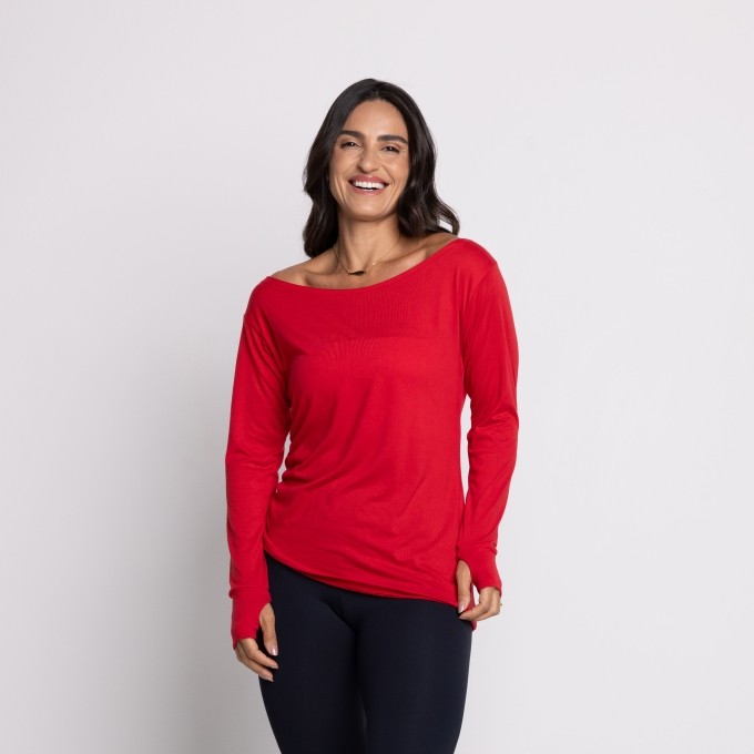 Blusa M/L Lauren Suede