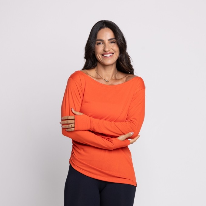 Blusa M/L Lauren Suede