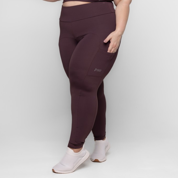 Calça Legging Com Bolsos Malu Plus Size