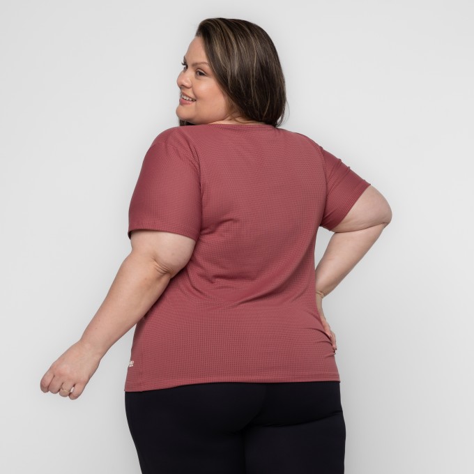 Blusa Plus Size Feminina T-shirt Tela Dry Fit Básica Verônica