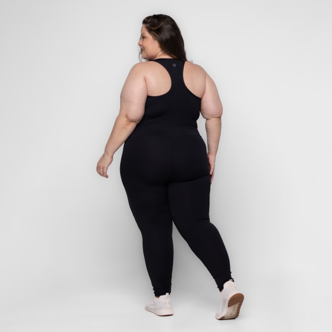 Macacão Fitness Plus Size Larah Nadador Keep Move
