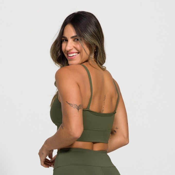 Top Fitness De Alcinha Com Bojo Removível