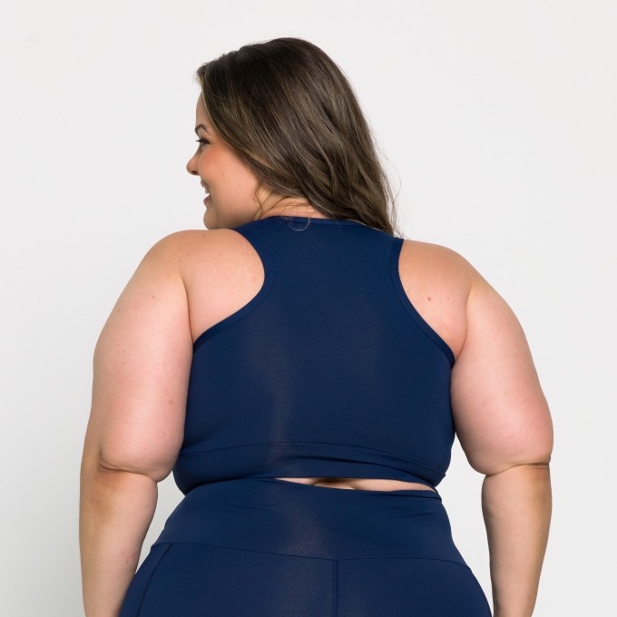 Top Plus Size Fitness Nadador com Bojo Removível Alexia