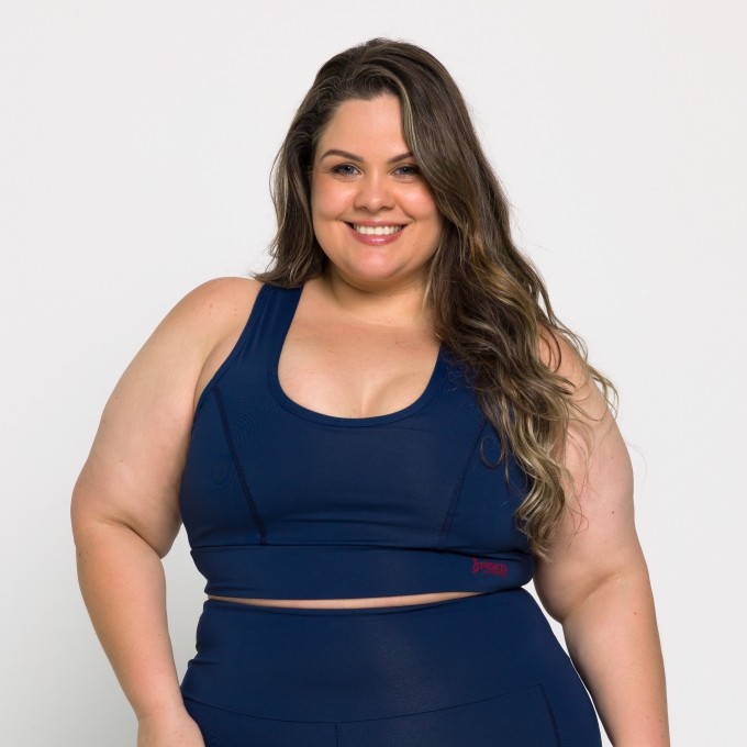 Top Plus Size Fitness Nadador com Bojo Removível Alexia