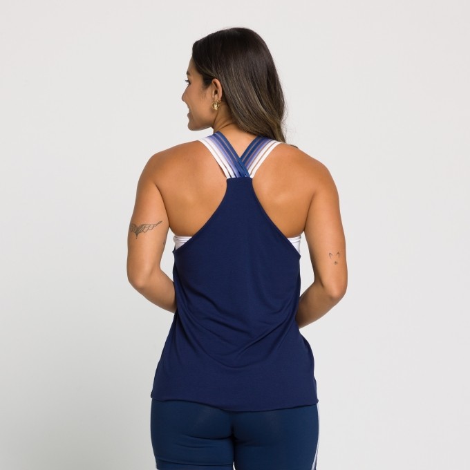 Regata Angelina Com Detalhe Em Elástico Degradê