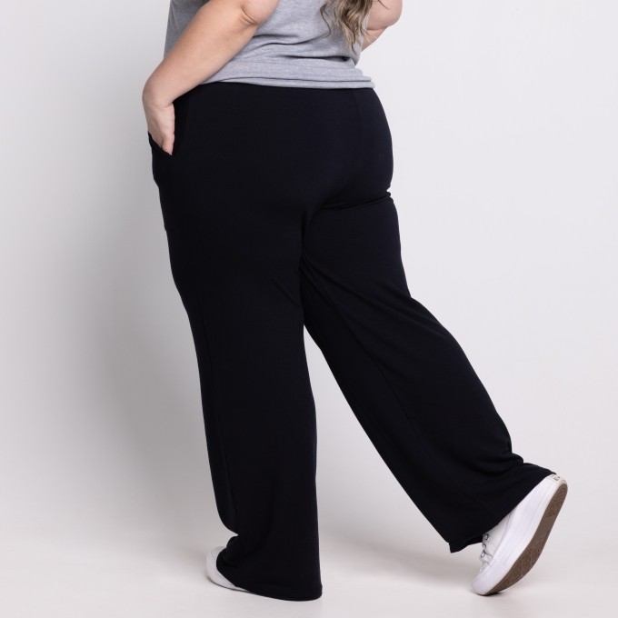 Calça Pantalona Moletim Grazi Plus Size